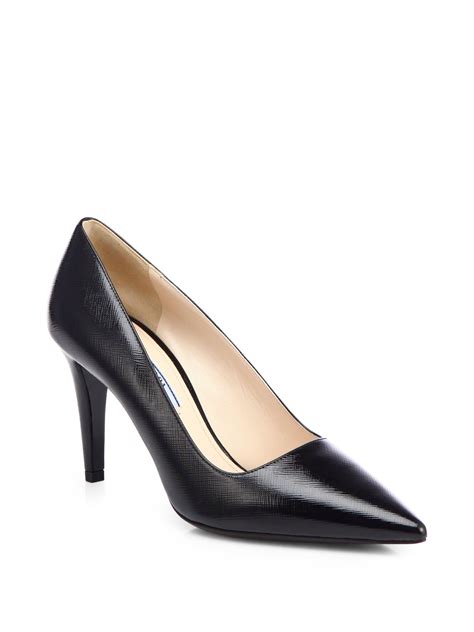 prada patent suffiano pump|Women's Saffiano patent leather pumps with back strap .